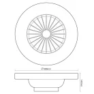 LED mennyezeti lámpa ventilátorral, 48W, fekete, Ø486x140 mm, IP20, 3000K-6500K - LCL6343