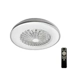 LED mennyezeti lámpa ventilátorral, 48W, fekete, Ø486x140 mm, IP20, 3000K-6500K - LCL6343