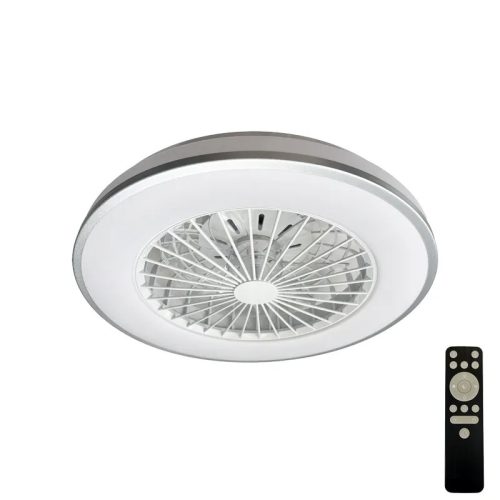 LED mennyezeti lámpa ventilátorral, 48W, fekete, Ø486x140 mm, IP20, 3000K-6500K - LCL6343