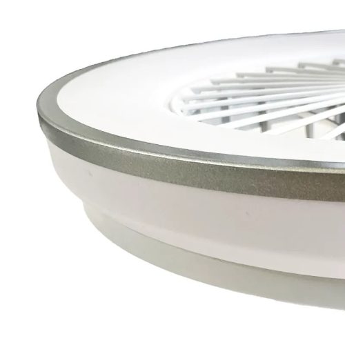 LED mennyezeti lámpa ventilátorral, 48W, fekete, Ø486x140 mm, IP20, 3000K-6500K - LCL6343