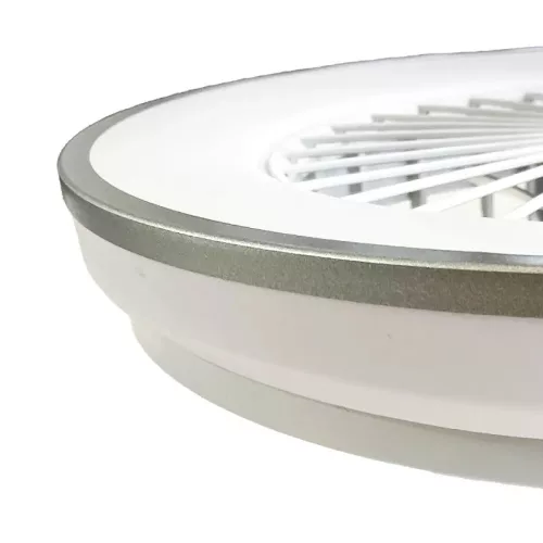LED mennyezeti lámpa ventilátorral, 48W, fekete, Ø486x140 mm, IP20, 3000K-6500K - LCL6343