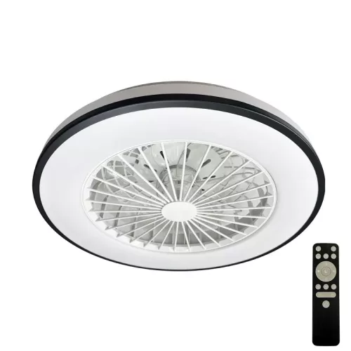 LED mennyezeti lámpa ventilátorral, 48W, Ø486x140 mm, IP20, 3000K-6500K - LCL6344