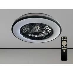   LED mennyezeti lámpa 48W + ventilátor 18W, 3600 lm, 3000-6500K, dimmelhető, távirányítós, IP20, Ø486