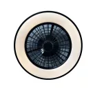 LED mennyezeti lámpa 48W + ventilátor 18W, 3600 lm, 3000-6500K, dimmelhető, távirányítós, IP20, Ø486