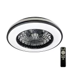LED mennyezeti lámpa 48W + ventilátor 18W, 3600 lm, 3000-6500K, dimmelhető, távirányítós, IP20, Ø486