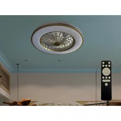   LED mennyezeti lámpa ventilátorral, 48W, Ø486x140 mm, IP20, 3000K-6500K - LCL6347