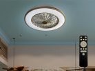 LED mennyezeti lámpa ventilátorral, 48W, Ø486x140 mm, IP20, 3000K-6500K - LCL6347