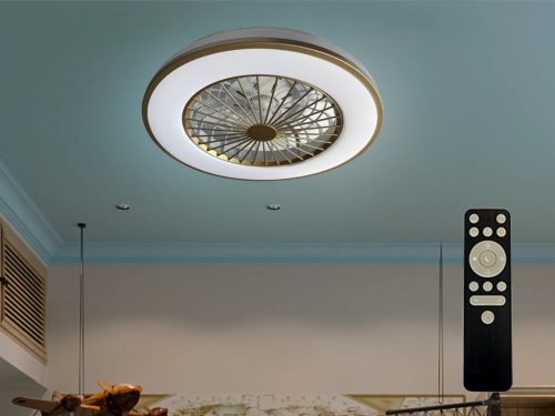 LED mennyezeti lámpa ventilátorral, 48W, Ø486x140 mm, IP20, 3000K-6500K - LCL6347