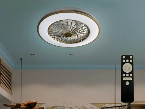 LED mennyezeti lámpa ventilátorral, 48W, Ø486x140 mm, IP20, 3000K-6500K - LCL6347