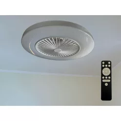   LED mennyezeti lámpa ventilátorral 72W+25W, 5400 lm, 3000K-6500K, IP20, fehér fém-akril - LCL6350