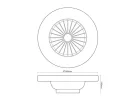 LED mennyezeti lámpa ventilátorral 72W Ø550 mm IP20 3000-6500K dimmelhető - LCL6352