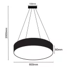 LED függesztett lámpa 50W 600x80mm 3000K-6500K IP20 - LCL7121R-H