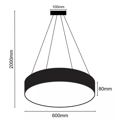 LED függesztett lámpa 50W 600x80mm 3000K-6500K IP20 - LCL7121R-H