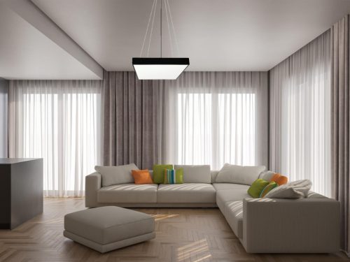 LED függőlámpa 65W, 5200 lm, 4000K, fém, IP20, 600x80 mm - LCL7221-H