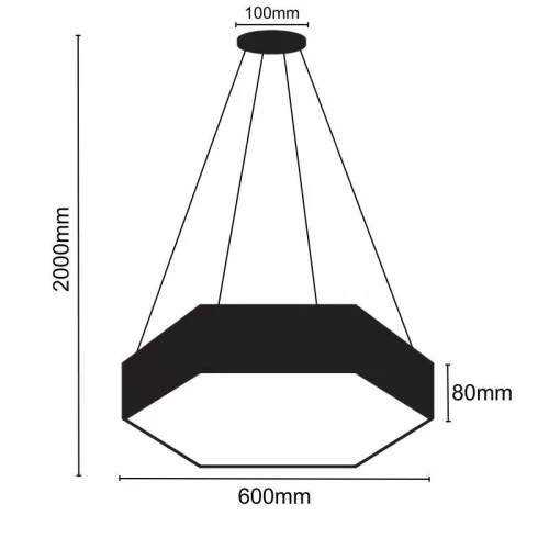 LED függesztett lámpa 40W 600x80mm 4000K IP20 - LCL7321-H