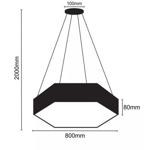 LED függesztett lámpa 70W 800x80mm 4000K IP20 - LCL7322-H