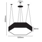 LED függesztett lámpa 120W 1200x80mm 4000K IP20 - LCL7324-H