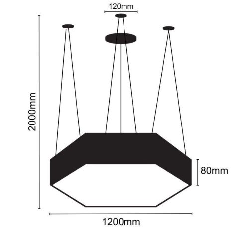 LED függesztett lámpa 120W 1200x80mm 4000K IP20 - LCL7324-H