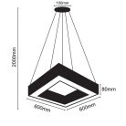 LED függőlámpa 40W, 3200 lm, 4000K, fém, IP20, 600x100x80 mm - LCL7521-H