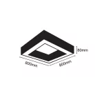 LED mennyezeti lámpa 55W, 4400 lm, 4000K, fém, IP20, 800x100x80 mm - LCL7522