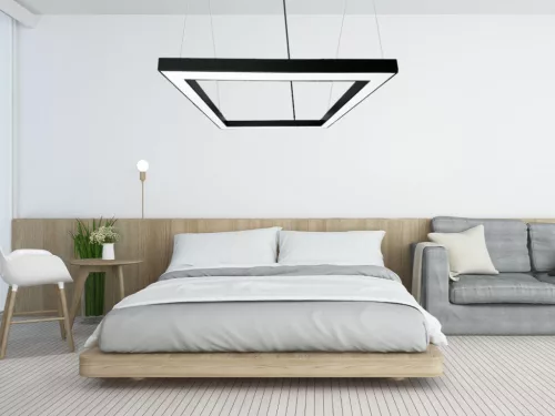 LED függőlámpa 80W, 6400 lm, 4000K, fém, IP20, 1200x100x80 mm - LCL7524-H