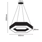 LED függesztett lámpa 28W 600x100x80mm 4000K IP20 - LCL7621-H