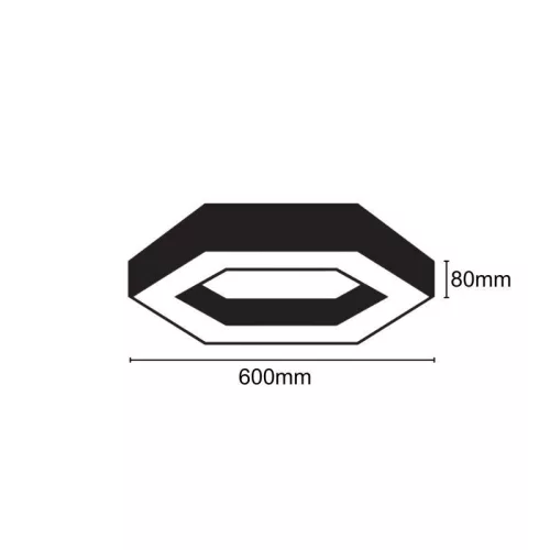 LED mennyezeti lámpa 28W 600x100x80mm 4000K IP20 - LCL7621