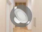 LED süllyesztett lámpatest 7W 3000K meleg fehér IP44 Ø92x52 mm - LDL143/S