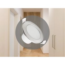   LED süllyesztett lámpatest 7W 3000K meleg fehér IP44 Ø92x52 mm - LDL143/S