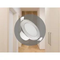   LED süllyesztett lámpatest 7W 3000K meleg fehér IP44 Ø92x52 mm - LDL143/S