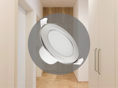 LED süllyesztett lámpatest 7W 3000K meleg fehér IP44 Ø92x52 mm - LDL143/S