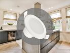 LED süllyesztett lámpatest 7W 3000K meleg fehér IP44 Ø92x52 mm fehér - LDL143