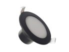 LED süllyesztett lámpatest 7W IP44 opál fekete Ø92x52mm 4000K - LDL153/B