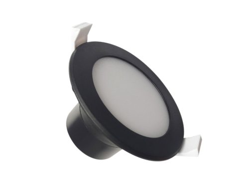 LED süllyesztett lámpatest 7W IP44 opál fekete Ø92x52mm 4000K - LDL153/B