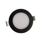 LED süllyesztett lámpatest 7W IP44 opál fekete Ø92x52mm 4000K - LDL153/B