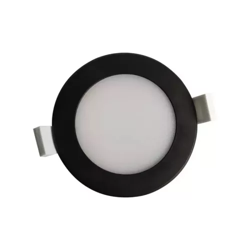 LED süllyesztett lámpatest 7W IP44 opál fekete Ø92x52mm 4000K - LDL153/B