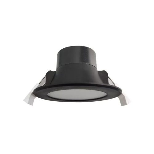 LED süllyesztett lámpatest 7W IP44 opál fekete Ø92x52mm 4000K - LDL153/B