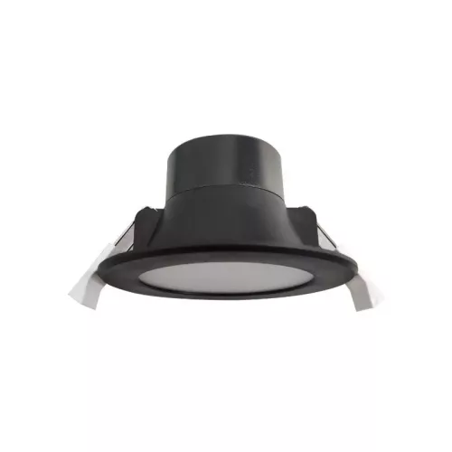 LED süllyesztett lámpatest 7W IP44 opál fekete Ø92x52mm 4000K - LDL153/B