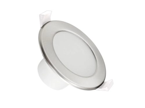 LED süllyesztett lámpatest 7W, Ø92x52mm, IP44, 4000K, ezüst LDL153/S