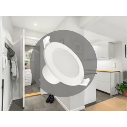   LED süllyeszthető lámpa 7W, 520-620Lm, 4000K, Ø92x52mm, IP44 - LDL153