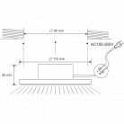 LED süllyesztett lámpatest 10W 4000K IP44 Ø115x60mm LDL154/S