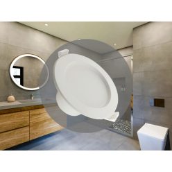   LED süllyesztett lámpatest 10W 4000K IP44 fehér Ø115x60mm LDL154
