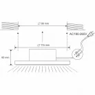 LED süllyesztett lámpatest 10W 4000K IP44 fehér Ø115x60mm LDL154