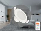 LED süllyesztett lámpatest 7W, 620 lm, 3000-6500K, IP44, Ø92x52 mm - LDL163W