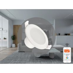   LED süllyesztett lámpatest 7W, 620 lm, 3000-6500K, IP44, Ø92x52 mm - LDL163W