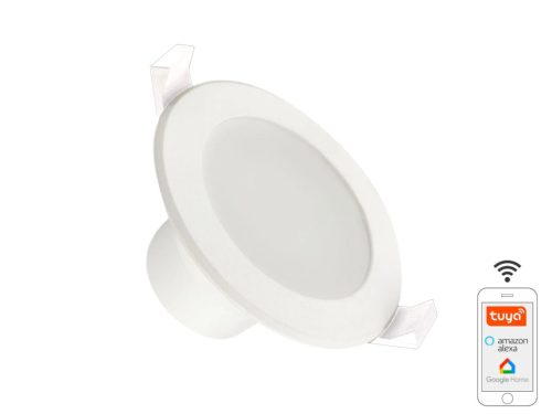 LED süllyesztett lámpatest 7W, 620 lm, 3000-6500K, IP44, Ø92x52 mm - LDL163W