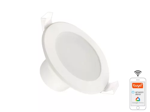 LED süllyesztett lámpatest 7W, 620 lm, 3000-6500K, IP44, Ø92x52 mm - LDL163W