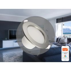   LED Süllyeszthető lámpatest 10W Ø115x60mm 3000K–6500K IP44 ezüst LDL164/SW