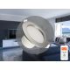 LED Süllyeszthető lámpatest 10W Ø115x60mm 3000K–6500K IP44 ezüst LDL164/SW