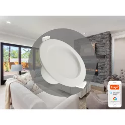   LED Süllyesztett lámpatest 10W Ø115x60mm 3000K–6500K IP44 fehér LDL164W